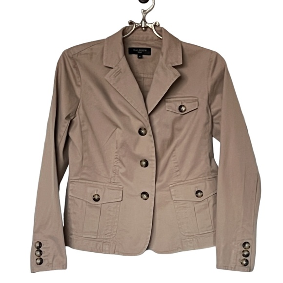 Talbots Brown Utility Jacket Size 6P - Picture 1 of 15